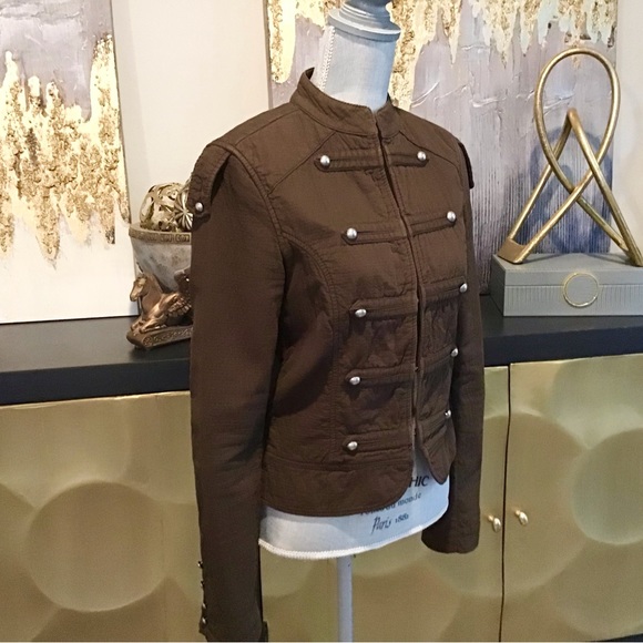 Zara Brown Military Jacket - Picture 6 of 7